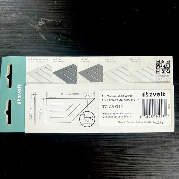 ZVELT- Corner shelf for tile shower NEW - Picture 2 of 2